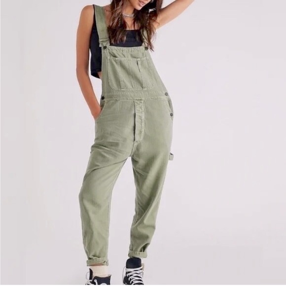 Free People Green Women Jeans Overalls - Picture 1 of 14